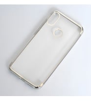 Huawei Honor 8A Kılıf Dört Köşeli Lazer Silikon Kılıf (Gri)