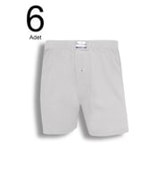 6'lı Erkek  Düğmeli Boxer 14102-A6 (Açık Gri)