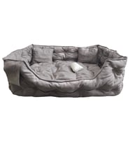 Büyük Boy Kedi Köpek Yatağı 2 Yastıklı (100x80x33) (Altın)