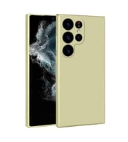 Galaxy S23 Ultra Kılıf Zore Premier Silikon Kılıf (Gold)