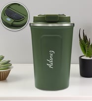 Kişiye Özel Dereceli 350 ML Çelik Termos (Haki)