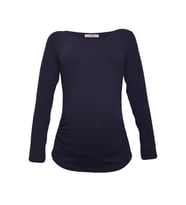 LuvmaBelly 2301-2309 Pamuklu Uzun Kollu Hamile T-Shirt (Lacivert)