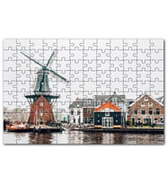 Cakapuzzle Hollanda Yeldeğirmeni ve Şirin Kasaba Puzzle Yapboz MDF (Ahşap) (255 Parça)