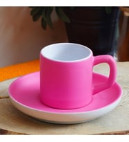 Renkli Türk Kahvesi Fincanı 100ml (Pembe)