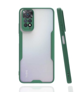 Xiaomi Redmi Note 11S Global Kılıf Parfe Kenarları Pastel Renk (Koyu Yeşil)