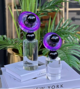 Kristal Lens Silindir Obje Seti (Mor)