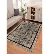 Dijital Kaymaz Taban Yıkanabilir Renkli Salon Halısı Mutfak Halısı Yolluk ND-SD-1092 (Kahverengi)