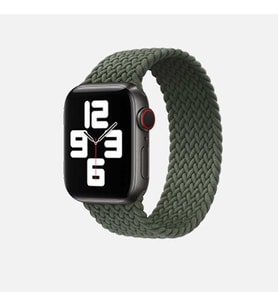 Apple Watch 44mm KRD-32 Sağlam Hasır Örgü Medium Kordon (Yeşil)
