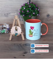 Arkadaşa Hediye Kaktüs Kupa Bardak Beyaz ve Fotoğraflı Ahşap Anahtarlık Hediye Doğum Günü Hediyesi (Model 13)