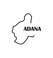 Adana Harita Araba Sticker siyah 17x18 CM (Siyah)