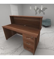 Vena Nil Banko Komodinli 160x70x120h (Ceviz Rengi)