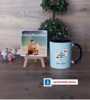 Anneye Doğum Günü Hediyesi Fotoğraflı Dekoratif Taş, Kupa Bardak Beyaz Hediye (Model 11)