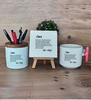 Amca Hediye Sepeti Kupa Bardak T Kulplu, Kalemlik ve Dekoratif Taş Amcaya Doğum Günü Hediyesi (Model 4)
