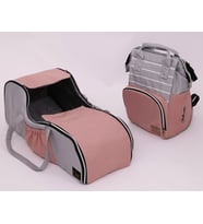 Portbebe Ana Kucağı Puset Bebek Taşıma + Anne Bebek Bakım Çantası 2 li Set (Pembe)