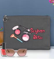 BK Gift Kişiye Özel İsimli-1 Astarlı Portföy Çanta 30x21cm(12 Renk Seçeneği), Baskılı El Çantası, Organizer Çanta (Antrasit)
