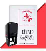 Kişiye Özel  Bee Kind Arı Tarihli Kitap Kaşesi (Kırmızı)
