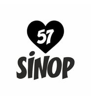 Kalpli 57 Sinop Araba Sticker siyah 20x15 CM (Siyah)