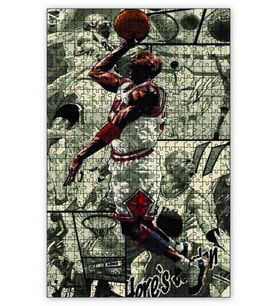 Cakapuzzle Çoklu Michael Jordan Görseli Puzzle Yapboz MDF (Ahşap) (1000 Parça)