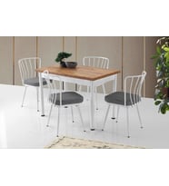 Smart Açılır Mutfak Masası ve 4 Adet Sandalye Takımı 70*110cm (Ceviz)