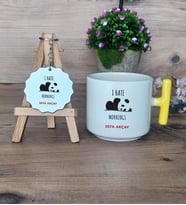 Sevimli Panda Hediye Seti Kupa Bardak T Kulplu ve Anahtarlık Arkadaşa Hediye (Model 5)