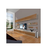 Decoraktiv Eko 8y Mdf Tv Ünitesi Tv Sehpası (Beyaz - Ceviz)