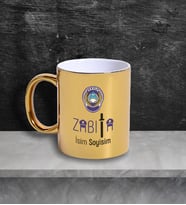 Zabıta Temalı Kişiye Özel İsim ve/veya Fotoğraflı Kupa Bardak No:001 (Gold)