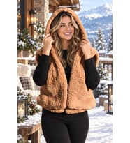 Yumuşacık ve Trend: Peluş Yelek (Kahverengi)