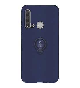 İFACE Huawei P20 Lite 2019 6.4 inc Yüzüklü Silikon Telefon Kılıfı (Mavi-Mavı)