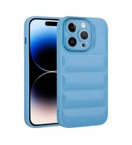iPhone 14 Pro Kılıf Kamera Korumalı Parlak Airbag'li Galya Kılıf (Mavi)