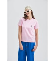 Blues Eyes Kadın Baskı T-Shirt (Pembe)