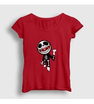Presmono Kadın Sarı Bonesy Gorillaz T-Shirt 54378tt (Kırmızı)