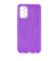 Galaxy A32 4G Kılıf Simli Renkli Silikon (Mor)