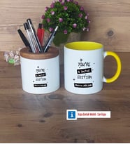 Arkadaşa Hediye Kalemlik, Kupa Bardak T Kişiye Özel Hediye Doğum Günü Hediyesi (Model 10)