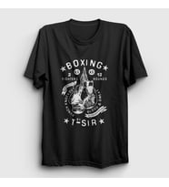 Presmono Unisex Beyaz Boxing Ufc Mma Hediye Boksör Boks T-Shirt 496198tt (Siyah)