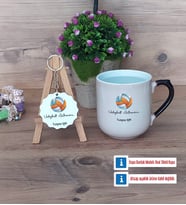 Voleybol Antrenörü Kupa Bardak Kırmızı ve Ahşap Anahtarlık Hediye (Model 9)