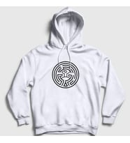 Presmono Unisex Gri Maze Westworld Kapüşonlu Sweatshirt 224619tt (Beyaz)