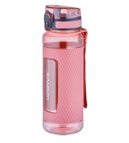 Uzspace FiftyFifty 800ml -BÜYÜK BOY- Tritan Su Matarası Silikon Korumalı Kaydırmaz Gövde (Pudra)