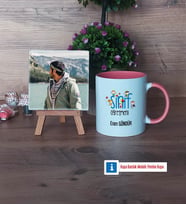Erkek Sınıf Öğretmenine Hediye Fotoğraflı Dekoratif Taş, Kupa Bardak Beyaz Hediye Öğretmenler Günü Hediyesi (Model 6)