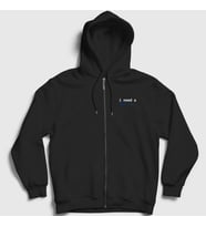 Presmono Unisex Gri Need A Break Html Developer Yazılımcı Fermuarlı Kapüşonlu Sweatshirt 361612tt (Siyah)