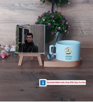 Blogger Fotoğraflı Dekoratif Taş, Kupa Bardak Beyaz Hediye (Model 8)