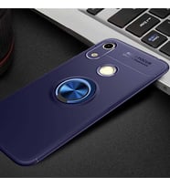 Huawei Honor 8A Kılıf Yüzüklü Magnetli Ravel Case (Mavi)