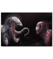 Cakapuzzle Venom ve Örümcek Adam Dijital Çizim  Puzzle Yapboz MDF (Ahşap) (255 Parça)
