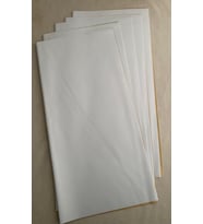 Çiçek Buket Kağıdı - Çiçek Ambalaj Kağıdı - Pembe - Altın Kenarlı -  58x58 cm - 5 Adet (Beyaz)