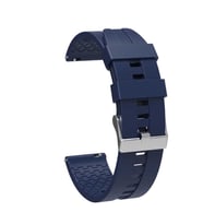 Samsung Galaxy Watch 42mm Kordon Silikon Dalga Desen Şerit Band 23 (Lacivert)