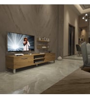 Decoraktiv Eko 4 Mdf Dvd Krom Ayaklı Tv Ünitesi Tv Sehpası (PERA MODA)