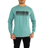 Erkek Sıfır Yaka Sweat Whatever BGL-ST01723 (Yeşil)