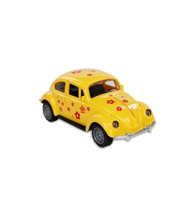 Vardem Sürtmeli Desenli Kaplumbağa Araba Vosvos 12 CM Oyuncak Araba (Sarı)
