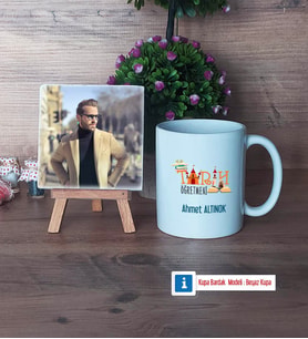 Tarih Öğretmenine Hediye Fotoğraflı Dekoratif Taş, Kupa Bardak Beyaz Hediye Öğretmenler Günü Hediyesi (Model 1)