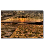 Cakapuzzle Gün Batımında Plaj  Puzzle Yapboz MDF (Ahşap) (255 Parça)