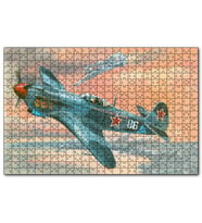 Cakapuzzle Nostalfik Savaş Uçağı Çizim Sanat  Puzzle Yapboz MDF (Ahşap) (255 Parça)